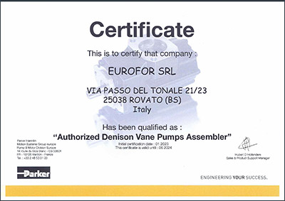 Certificato Eurofor